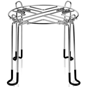 Extra Tall 8" Stainless Steel Gravity-fed Water Filter Stand with Rubber Non-Slip Feet 9" Diameter Stand Compatible with Most Medium Size Gravity-fed Water System Gravity Tanks