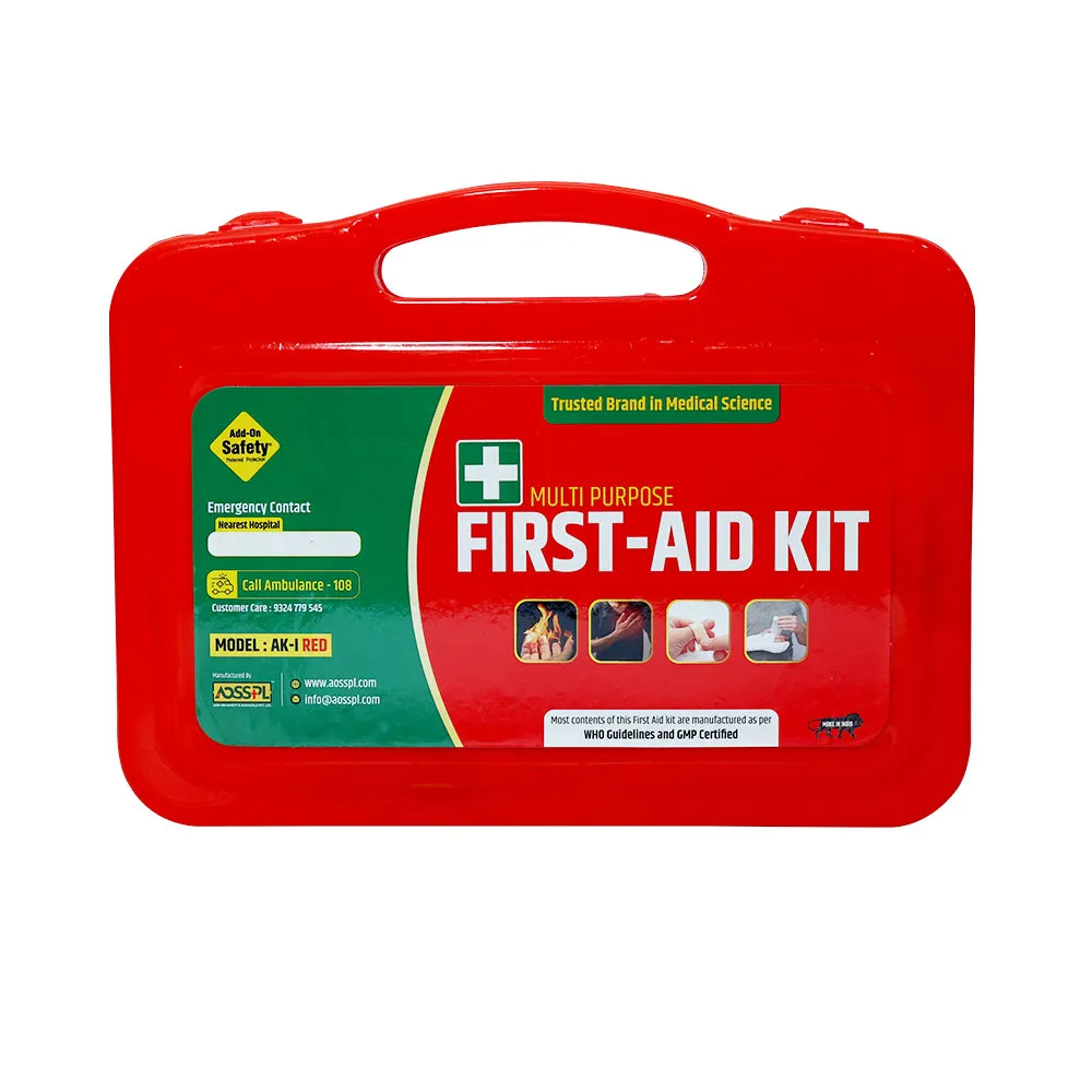 First-Aid Kit (Model: AK-I RED) | Suitable For: 5 persons