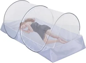 Fly Net Tent - Mosquto Nets Shelter, Bugg Proof Tents | Construction Installation Mesh Netting with Side Zipper, Camping Accessories Outdoor Gadget for Forests Backyard Patio Polyester