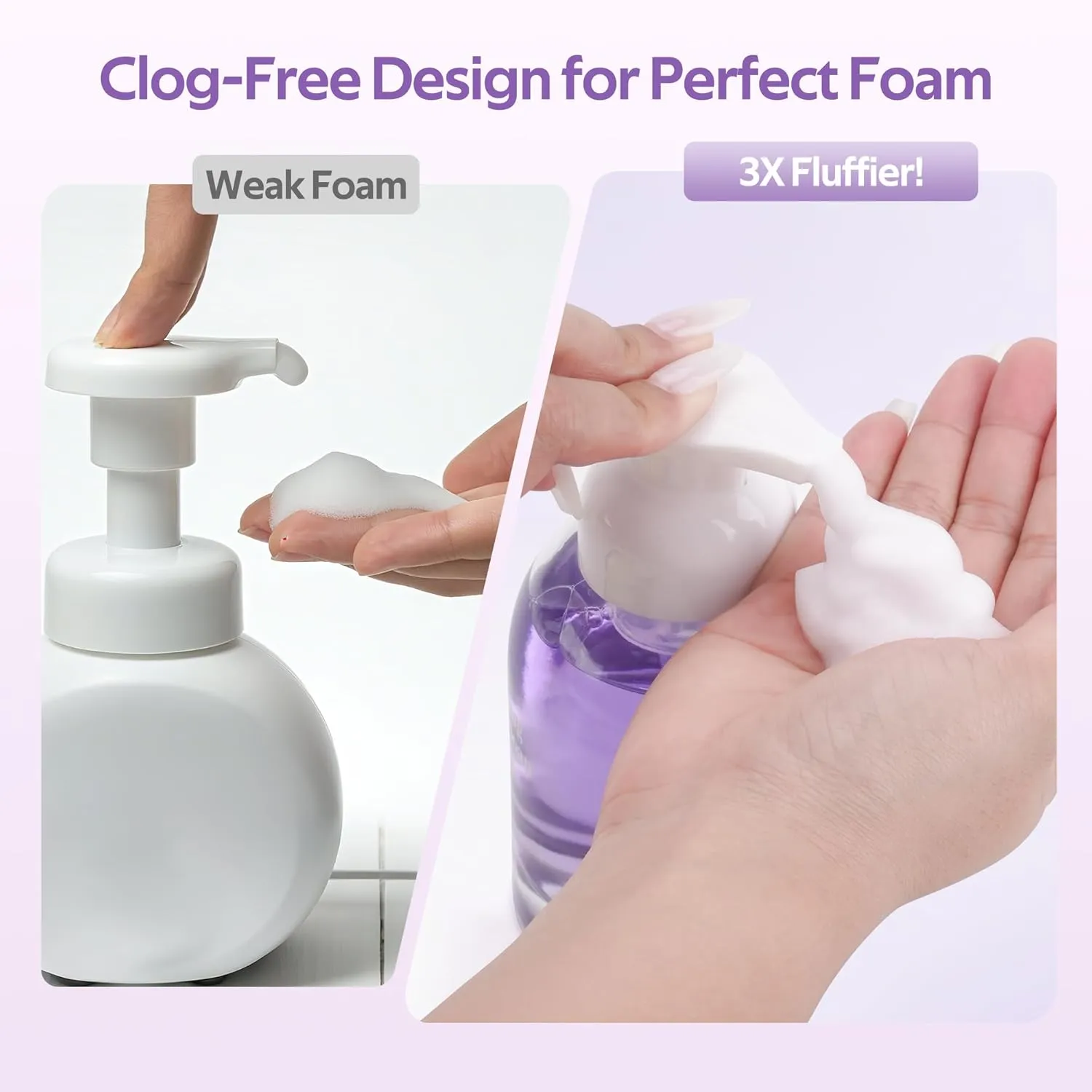 Foam Soap Refill with Glass Dispenser, 12 Foaming Hand Soap Refills Tablets  1 Glass Foaming Dispenser  2 Microfiber Cloths, Make 96 fl oz - No Plastic, Cleansing & Moisturizing, Lavender Scent