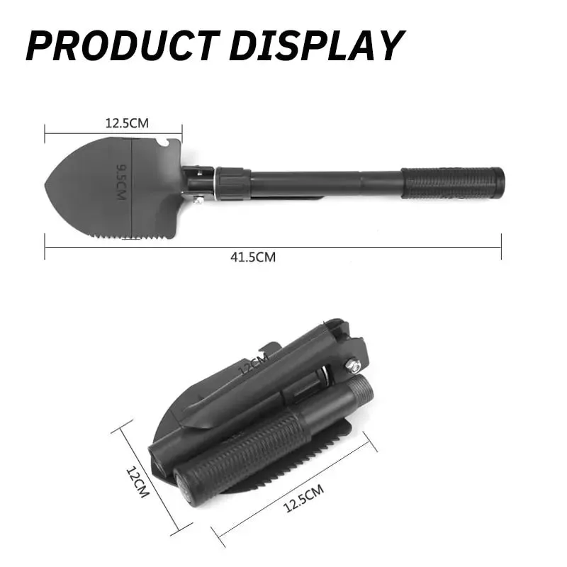 Foldable Shovel with Compass Storage Bag