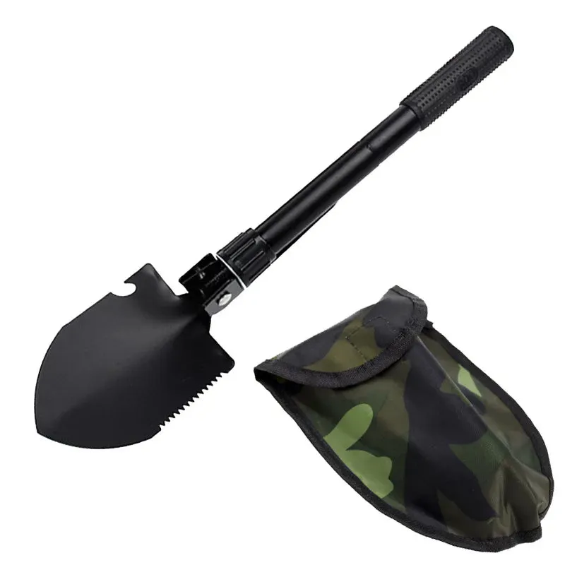 Foldable Shovel with Compass Storage Bag