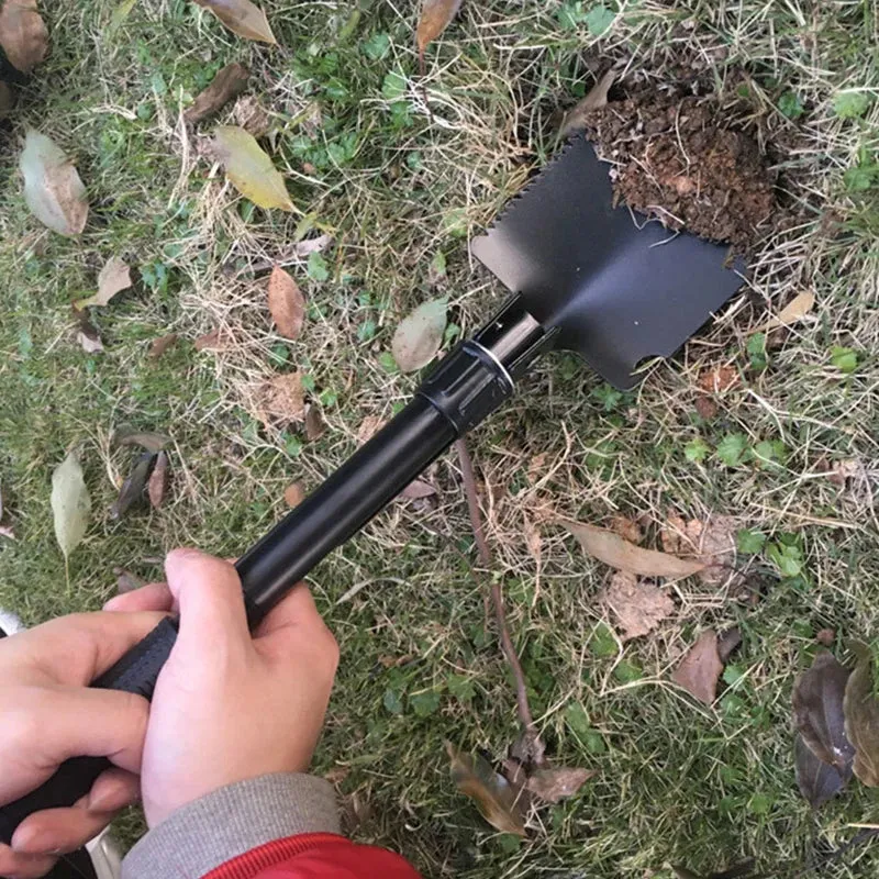 Foldable Shovel with Compass Storage Bag