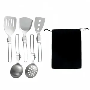 Foldable Stainless Steel Spatula-Shovel-Ladle