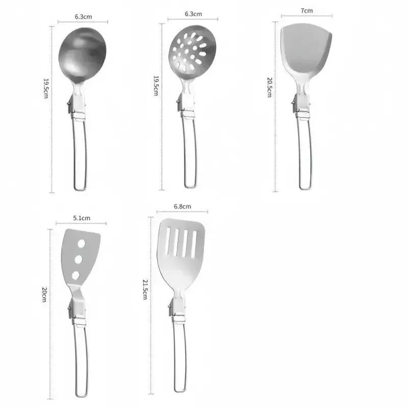 Foldable Stainless Steel Spatula-Shovel-Ladle
