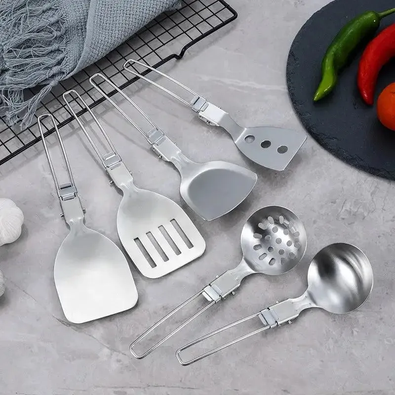 Foldable Stainless Steel Spatula-Shovel-Ladle