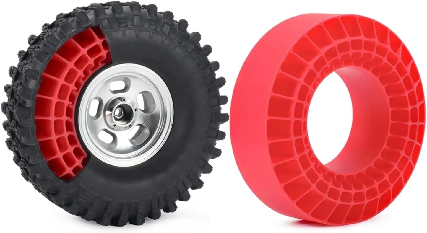 for Axial for SCX10 for Capra for TRX4 for BRX01 for TF2 for GEN8 for 1/10 RC Crawler 1.9" Wheel Tires Silica Gel Insert Foam Soft 108mm RC Car Repair Kit(Blue)