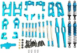 for Feiyue for FY03 for WLtoys 12428 12423 for 1/12 RC for Buggy Car Parts Upgrade Accessories Kit Shock Absorbers RC Car Parts(Blue)