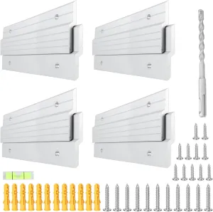 French Cleat Hanger Heavy Duty 41 inch - 4 Pairs Aluminum Alloy Z Bar Clips Picture Hanging Kit Mirror Mounting Hardware 500 lbs Load Interlocking Wall Brackets Frame Hanger