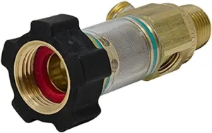 General Pump Brass Inline Water Filter - 3/8" NPT Male x 3/4" GH Female #100652