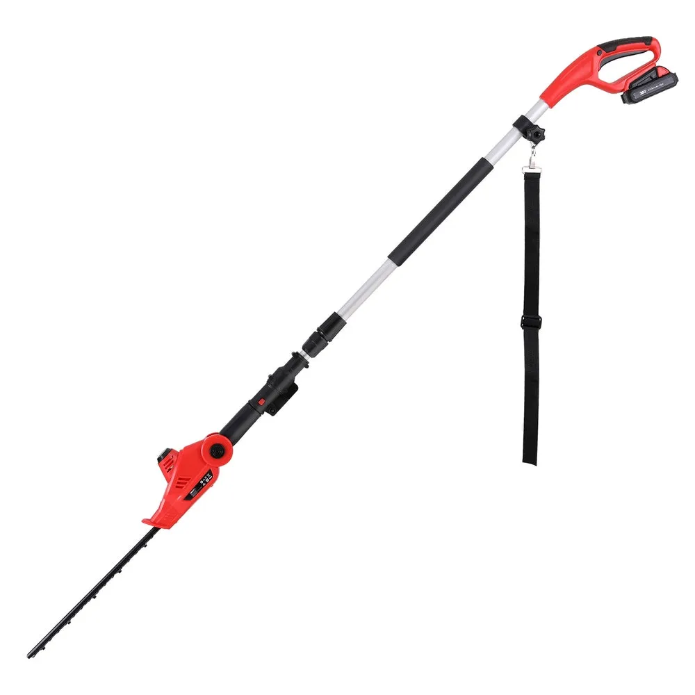 Giantz Cordless Pole Hedge Trimmer Garden Pruner Electric Cutter HT-POLE-20V-45-RDBK
