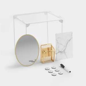 Gilded Marble Shelf Locker Kit Gold