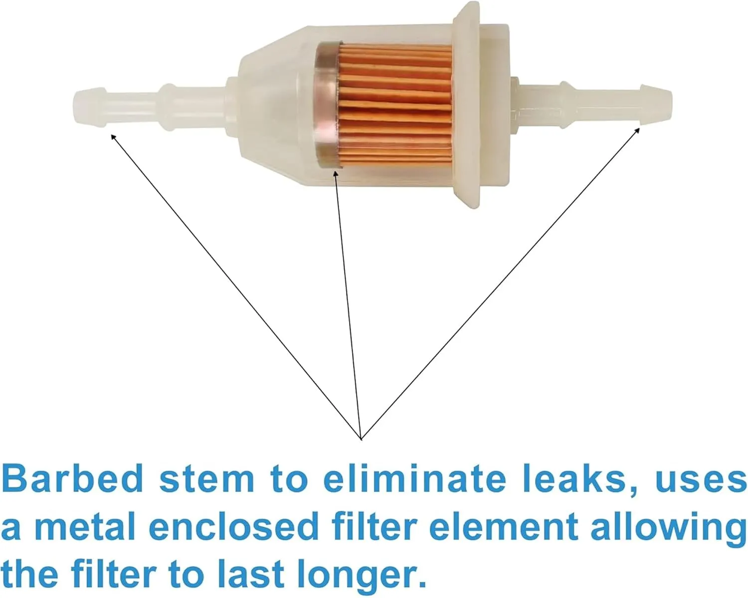 Golf Cart In line Fuel Filter 10 PCS Compatible with Club Car EZGO Yamaha