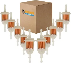 Golf Cart In line Fuel Filter 10 PCS Compatible with Club Car EZGO Yamaha