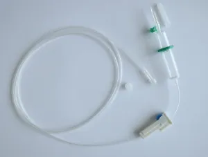 Gravity set, 180cm street tube, PVC, Hydrophobic Air Filter, 15µm AS, Spike M Fix Luer - Box of 100