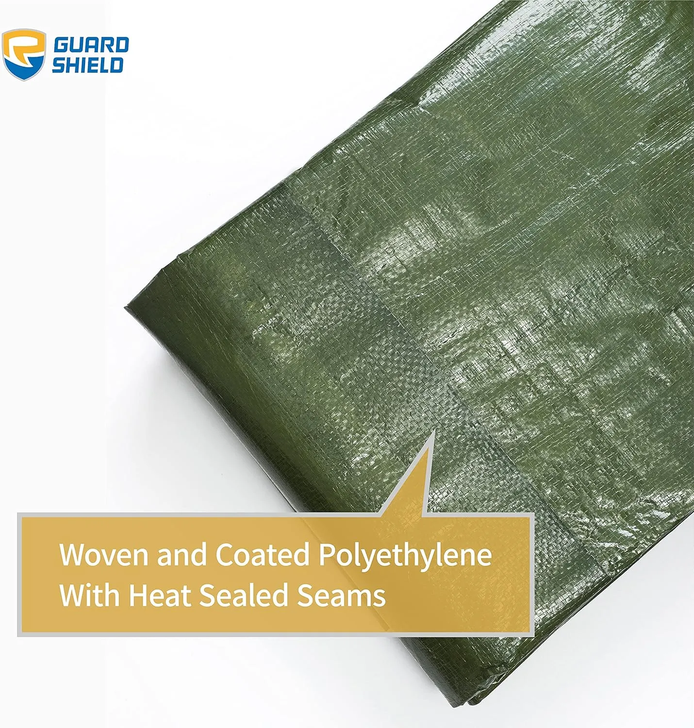 GUARD SHIELD Green Tarp Waterproof 16x16 Feet Medium Duty All Purpose Poly Tarps Cover 7mil