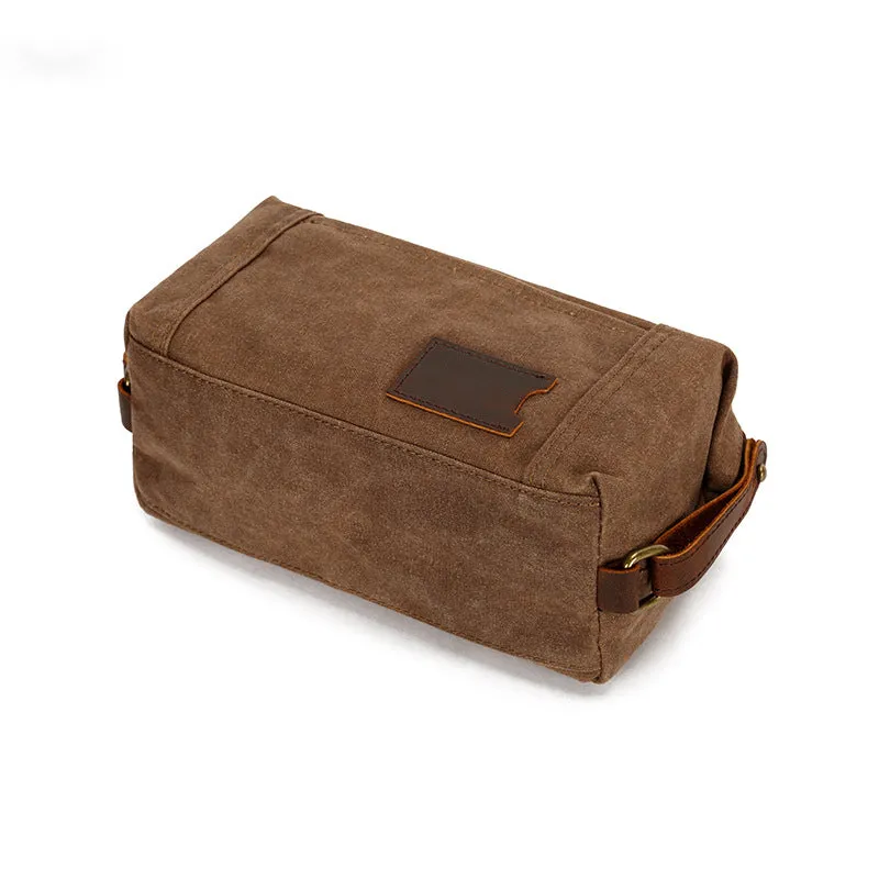 Handmade Vintage Canvas Toiletry Dopp Kit