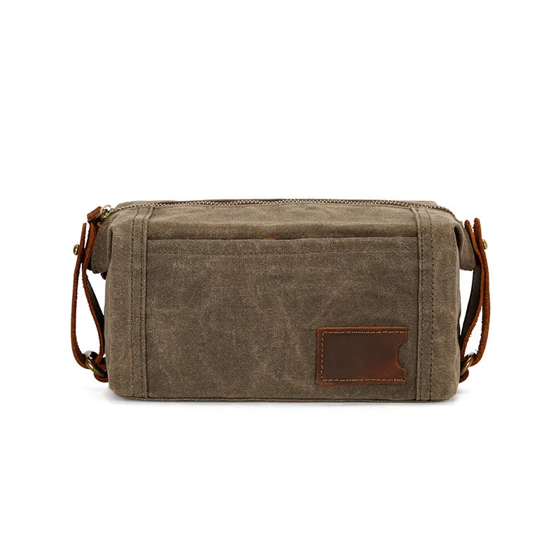 Handmade Vintage Canvas Toiletry Dopp Kit