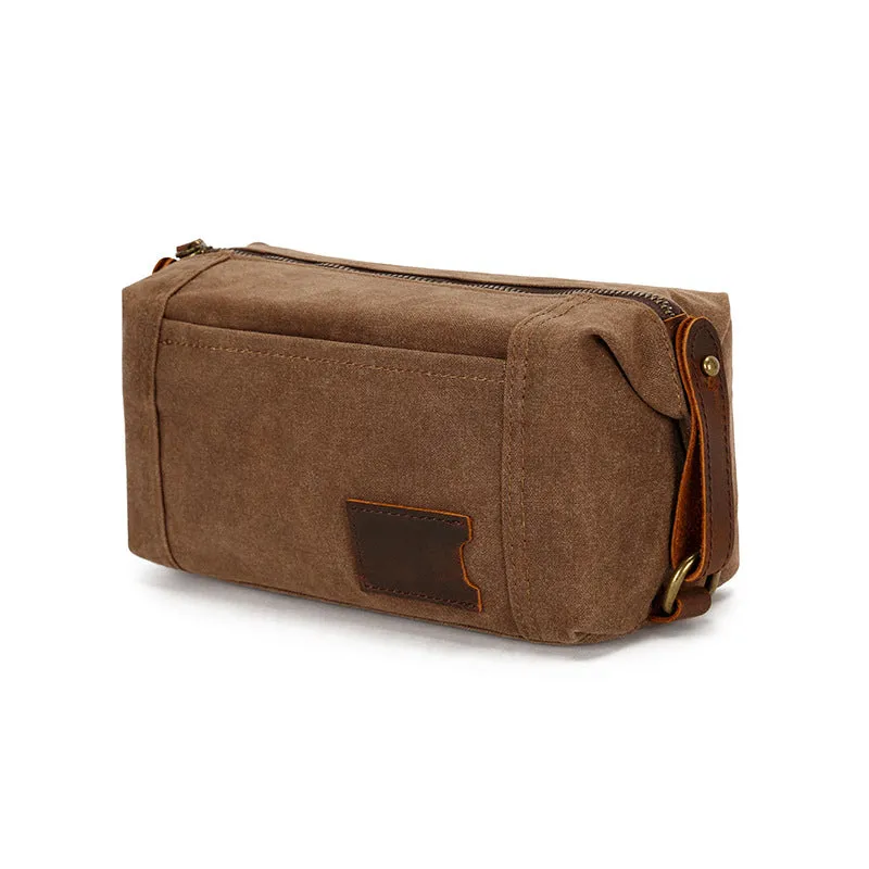 Handmade Vintage Canvas Toiletry Dopp Kit