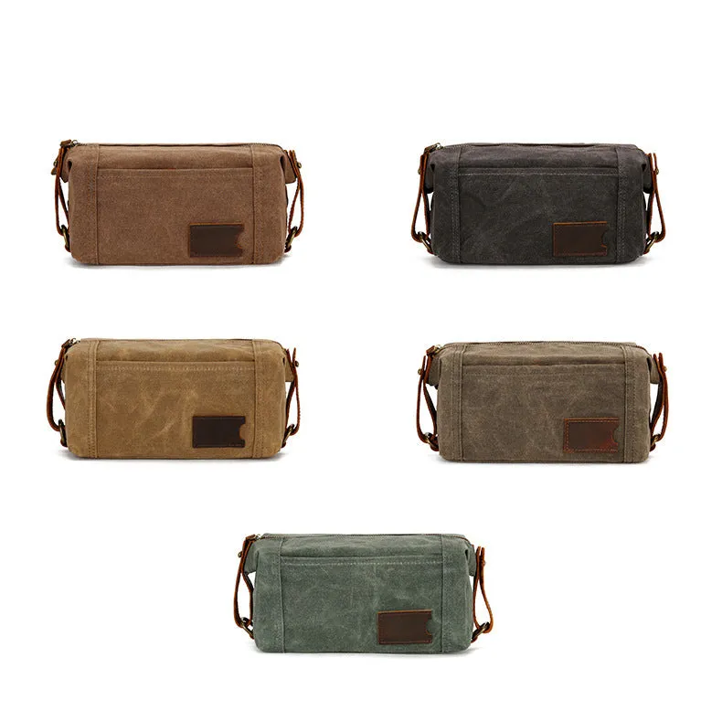 Handmade Vintage Canvas Toiletry Dopp Kit