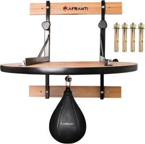 Heavy Duty Adjustable Speed Bag Platform Kit 24"   Speed Punching Ball (10"x7") Adjustable Height Wall Mount Professional Fitness Ball Boxing Reaction Training Kit