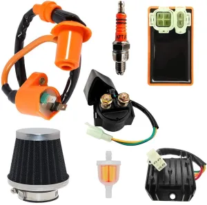 High Performance Racing 6 Pin AC CDI Ignition Coil Spark Plug A7TC for GY6 50cc 125cc 150cc 4 stroke Engines Scooter ATV Go Kart Moped Quad Pit Dirt Bike Cart