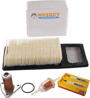 Huskey Parts Company EZGO Tune Up Kit TXT 4 Cycle 295/350cc Gas Golf Cart 1994-2005 W/Oli Filter, O Ring, Flat air Filter, Fuel, NGK Spark Plug