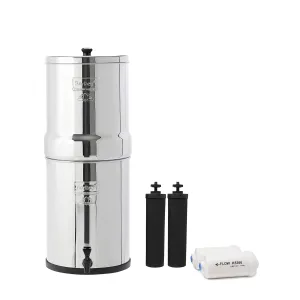 Imperial Berkey Gravity-Fed Water Filter with 2 Black Berkey Elements and 2 Berkey PF-2 Fluoride and Arsenic Reduction Elements
