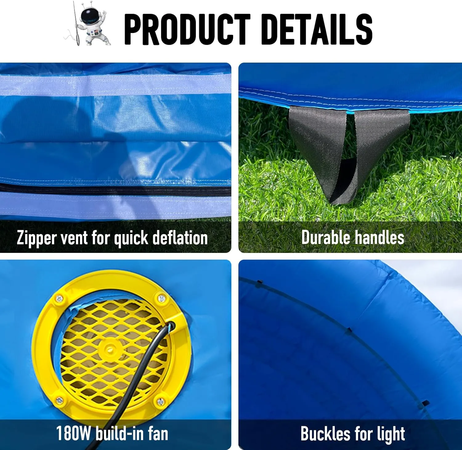 Inflatable Tunnel Sports Tunnel Entrance with Internal Blower Inflatable Tunnel Tent for Business Advertising Event Exhibition Promotion,Street,Shop,Supermarket,School(16x10x10ft)