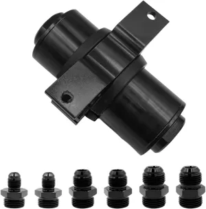 Inline Fuel Filter 10 Micron with 6AN 8AN 10AN Adapter& Bracket Clamp 50MM Universal