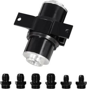 Inline Fuel Filter 100 Micron with 6AN 8AN 10AN Adapter&Bracket Clamp 50MM Universal
