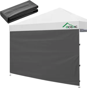 Instant Canopy Tent SideWalls for 10x10 FT Pop Up Canopy, 210D Polyester Waterproof, Grey(1PCS Sidewall Only, Canopy Tent NOT Included)