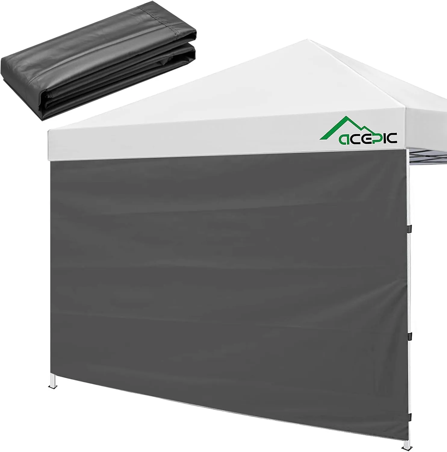 Instant Canopy Tent SideWalls for 10x10 FT Pop Up Canopy, 210D Polyester Waterproof, Grey(1PCS Sidewall Only, Canopy Tent NOT Included)