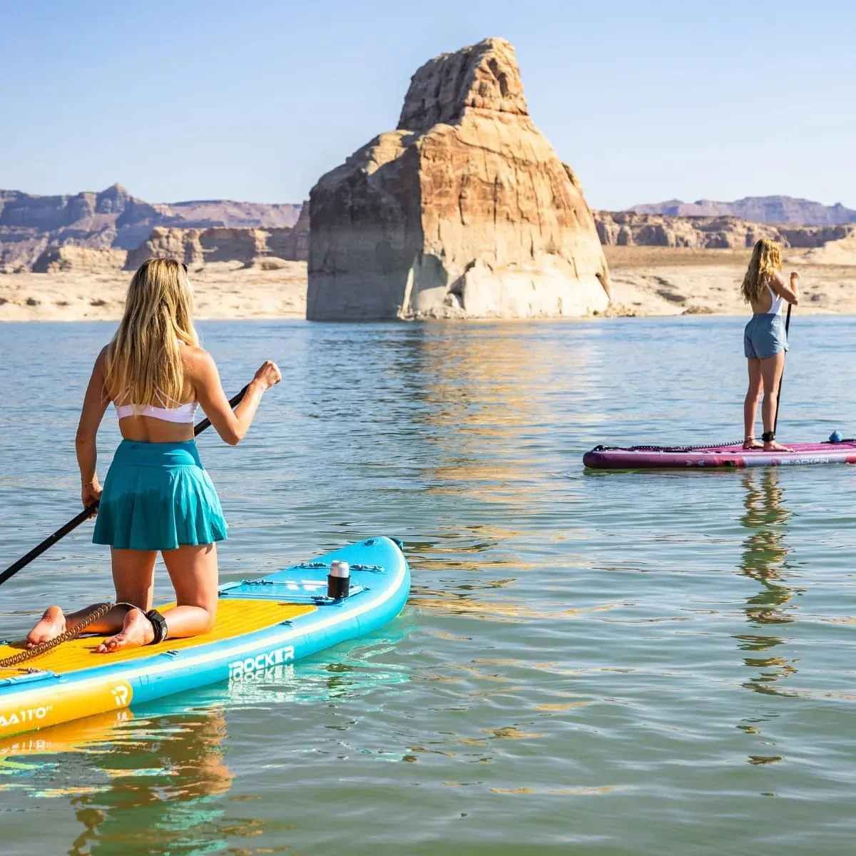 iROCKER All Around 11 7.0 Inflatable Stand Up Paddle Board Premium SUP and Accessories - Made for All Skill Levels - Speed and Stability