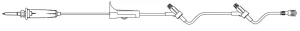 IV Pump Set UltraSite Gravity / Pump 2 Ports 60 Drops / mL Drip Rate Without Filter 84 Inch Tubing Solution