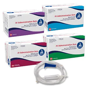 IV Set Administration Gravity Sets Sterile 20 Drop Rx Item by Dynarex