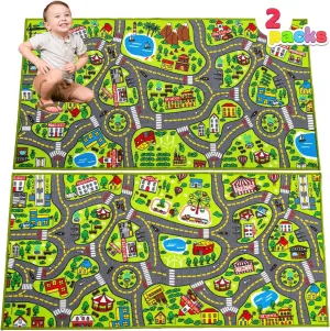 JOYIN Play Mat 80 x 150 cm for Children from 3 Years Old Large Circuit Mat for Games Room