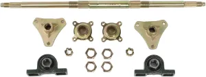 Kart Rear Axle Kit, 24 Inch Metal Anti Impact Wheel Hub, Fixed Bracket Flange Set, Suitable for 50 150 Atv Four Wheeler Drift Tricycle
