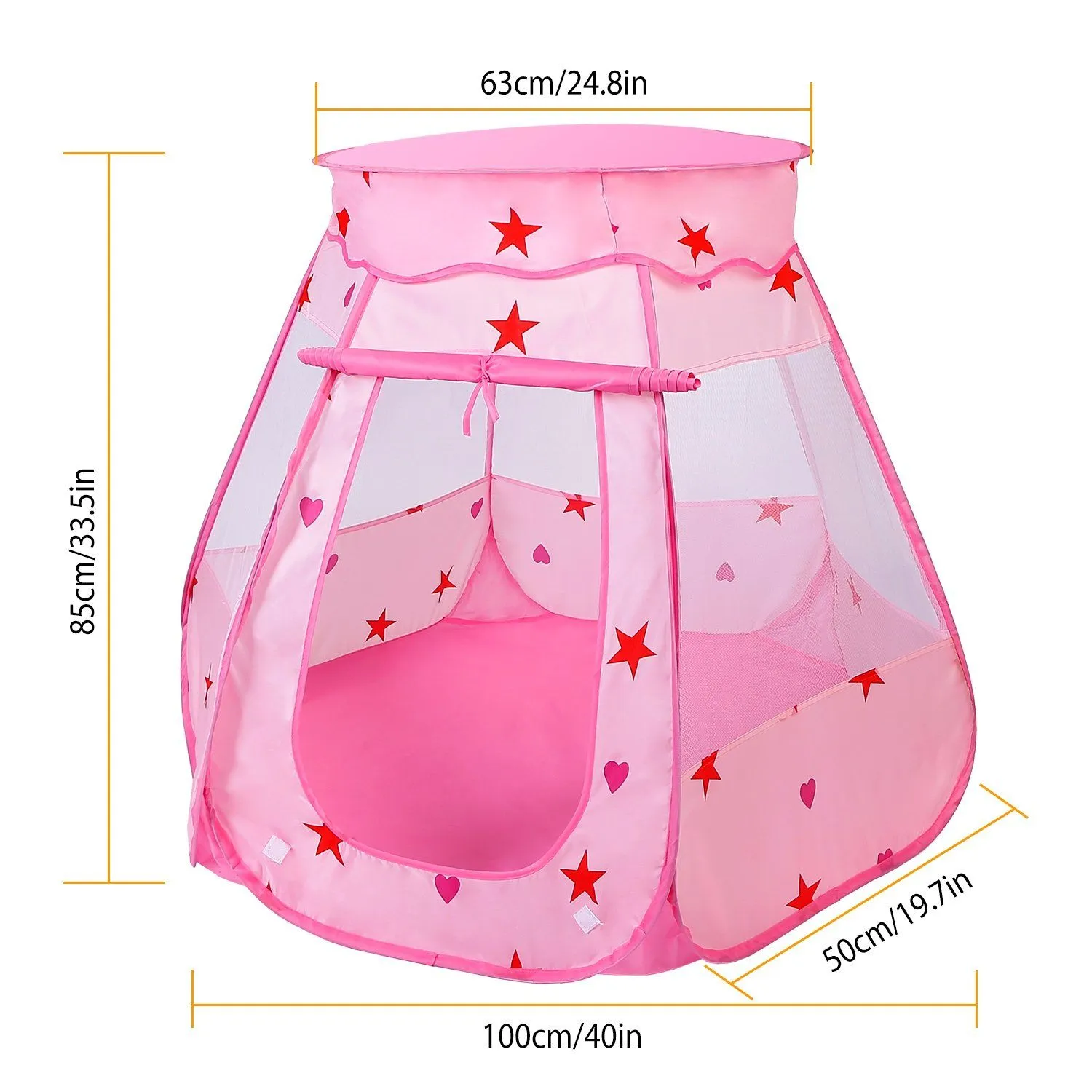 Kids Pop Up Prince Princess Toddler Play Tent