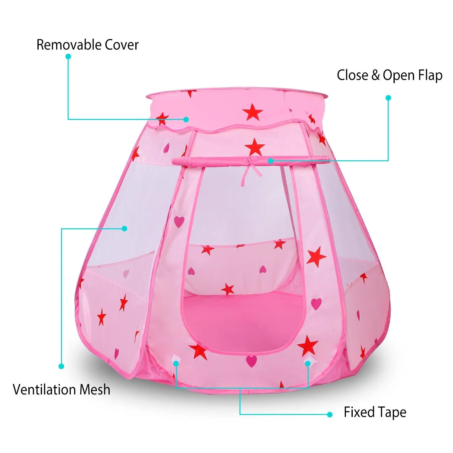 Kids Pop Up Prince Princess Toddler Play Tent