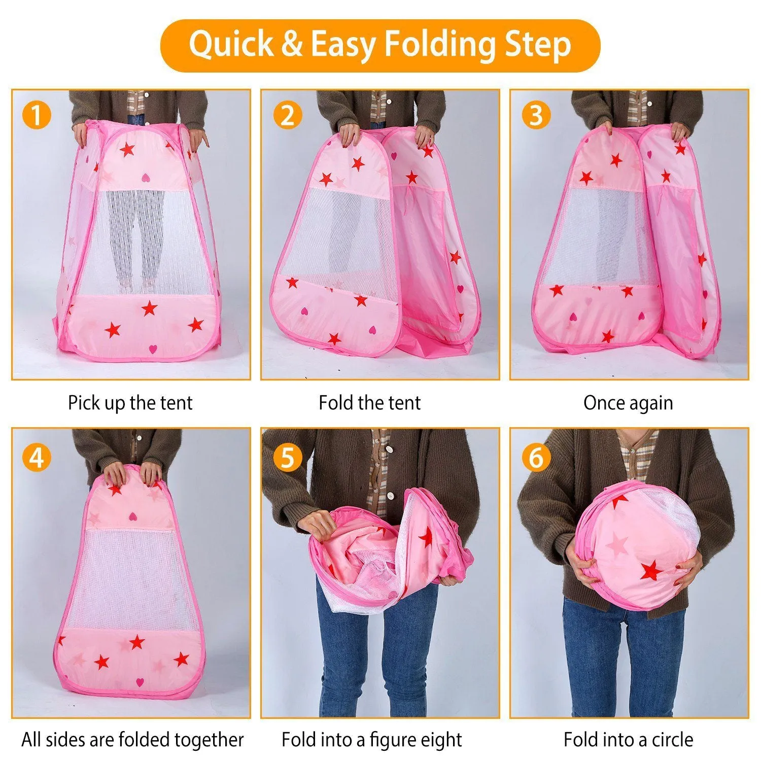 Kids Pop Up Prince Princess Toddler Play Tent