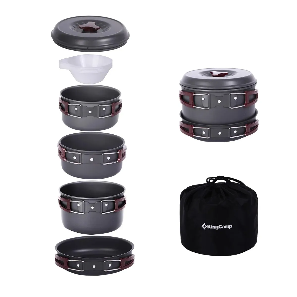 KingCamp Climber III Hard-anodized Aluminum Cookware Set