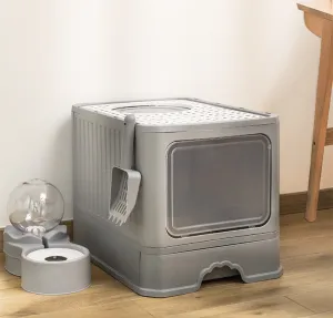 Large Double Door Drawer Foldable Cat Litter Basin