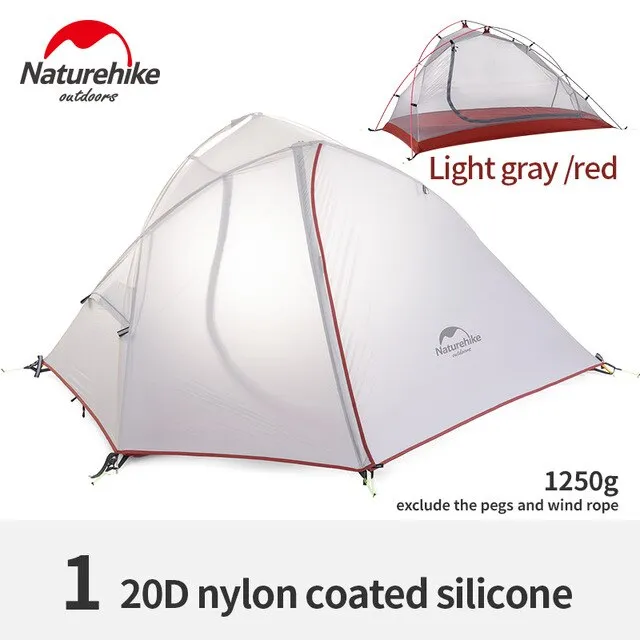 Last-minute sale Waterproof Silicone Ultralight Tent Travel Layer Hike Camping 1-2 Tent hiking Tents Outdoor Double NH Tech-powered tents NatureHike Person