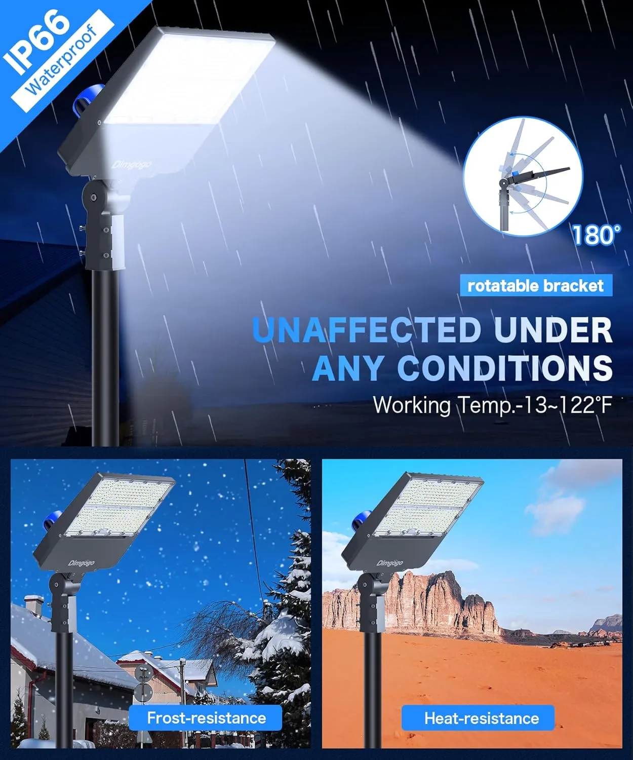 LED Parking Lot Light - 35000LM 240W Street Lights Dusk to Dawn Outdoor Lighting Commercial with Photocell, 6500K LED Flood Light Outdoor Waterproof with Slip Fitter Mount