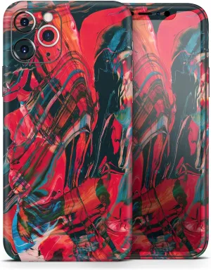 Liquid Abstract Paint Remix V88 - DesignSkinz Protective Vinyl Decal Wrap Skin Cover Compatible with The Apple iPhone Xs Max (Full-Body, Screen Trim & Back Glass Skin)
