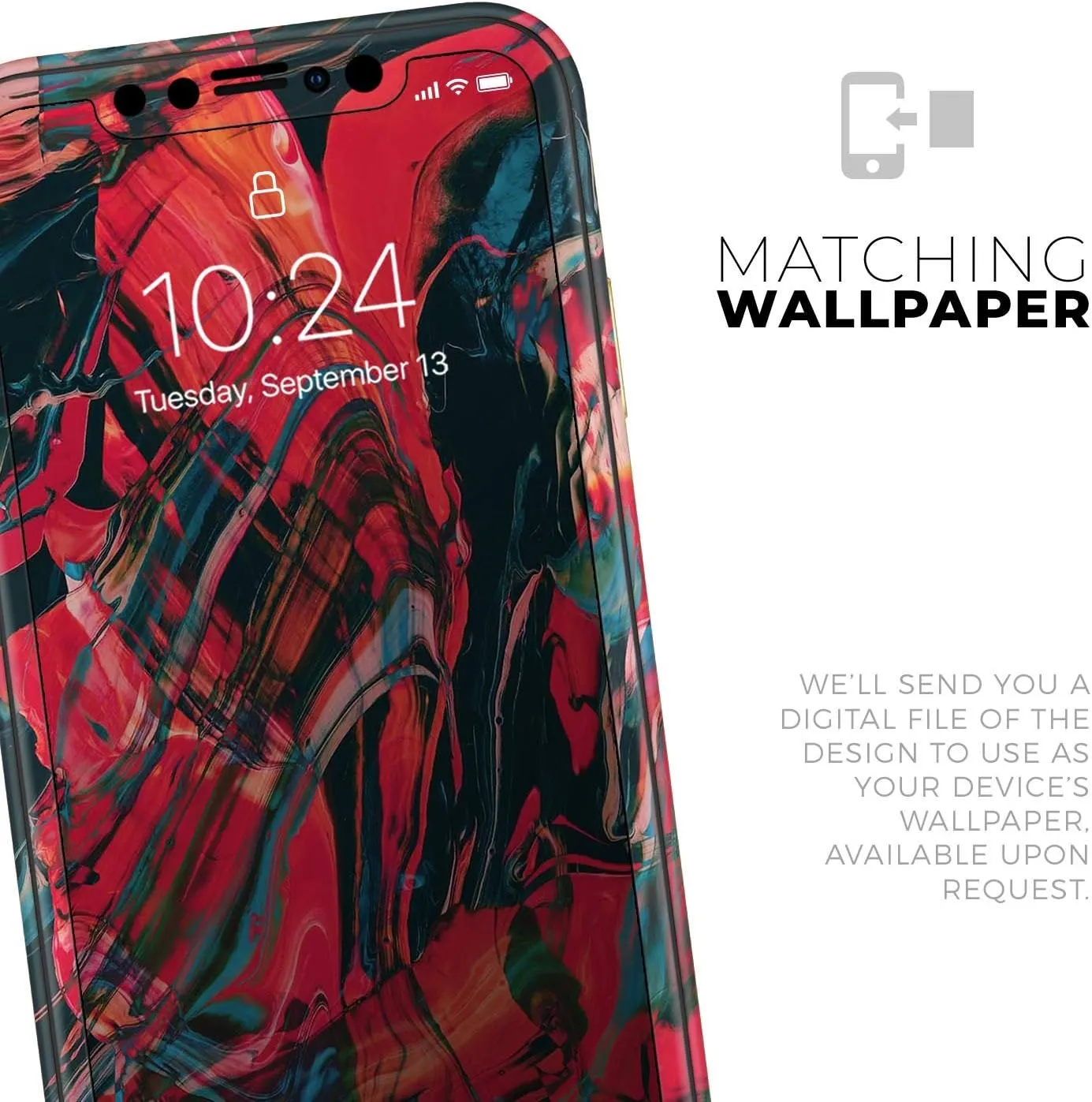 Liquid Abstract Paint Remix V88 - DesignSkinz Protective Vinyl Decal Wrap Skin Cover Compatible with The Apple iPhone Xs Max (Full-Body, Screen Trim & Back Glass Skin)