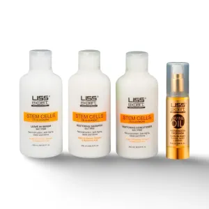 Liss Expert Stem Cells Hair Care Set, Restoring Shampoo, Conditioner, Leave-In Serum 8.45 oz and Divine Oil 50ml