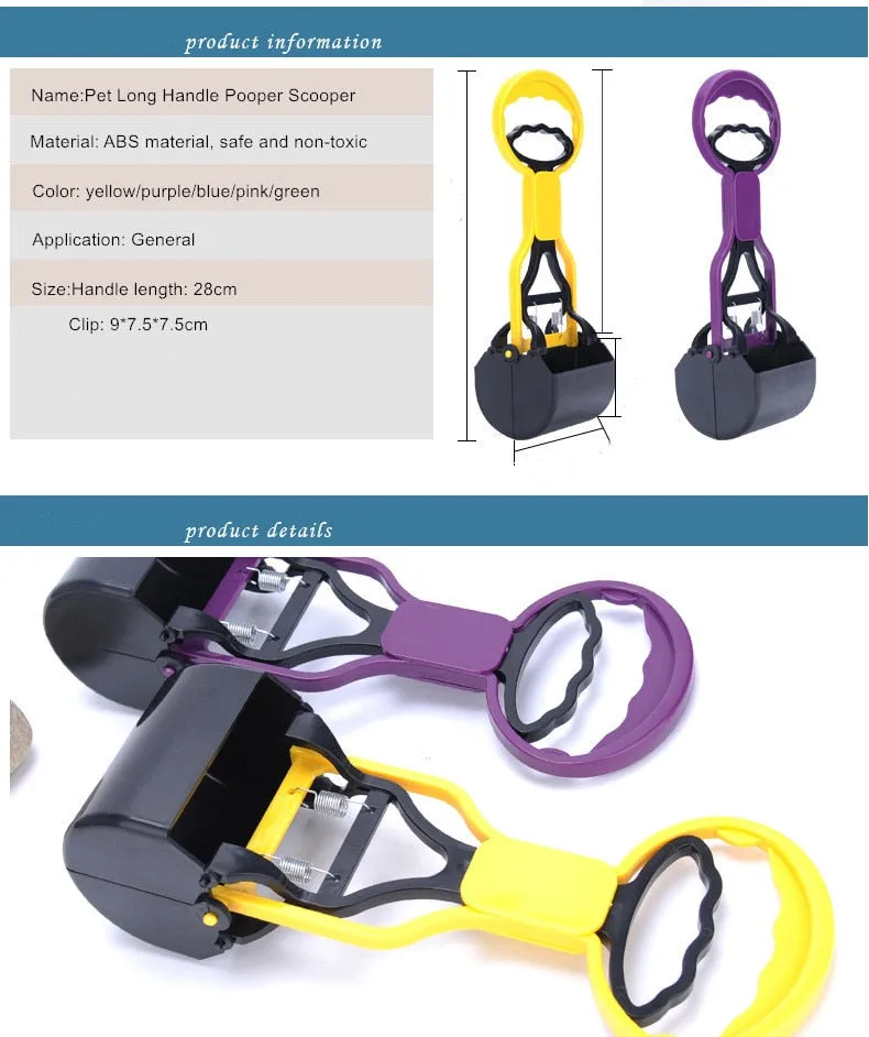 Long Handle Jaws Dog Poop Scooper