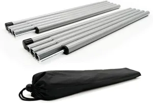 Long Leaf Tent Poles,Adjustable Steel Rods for Camping Tarps,Backpacking,Shelters,Portable Tarp Poles Rods-2 Pack
